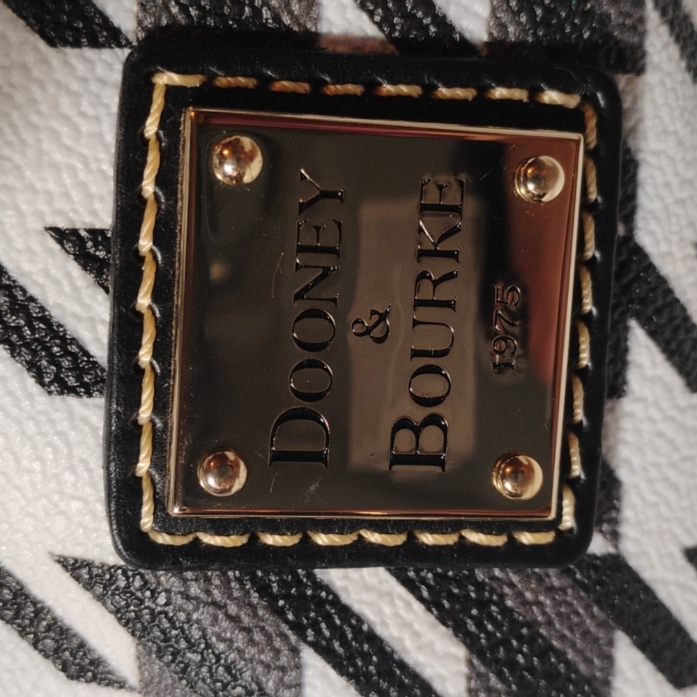 Dooney & Bourke Black and White Satchel - Picture 13 of 13